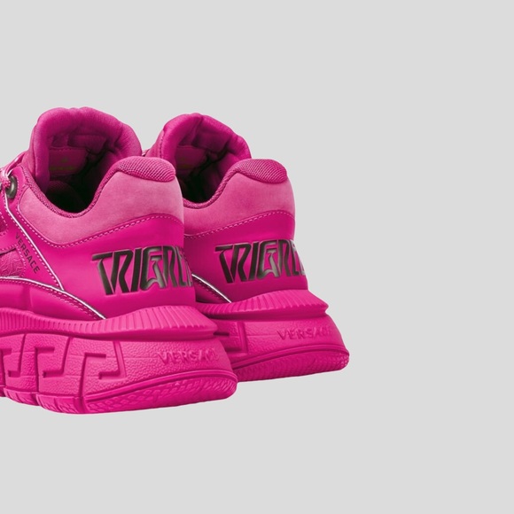 π π VERSACE TRIGRECA SNEAKERS π« π Size: EU(43) US(10) Color: Fuchsia - Picture 4 of 7